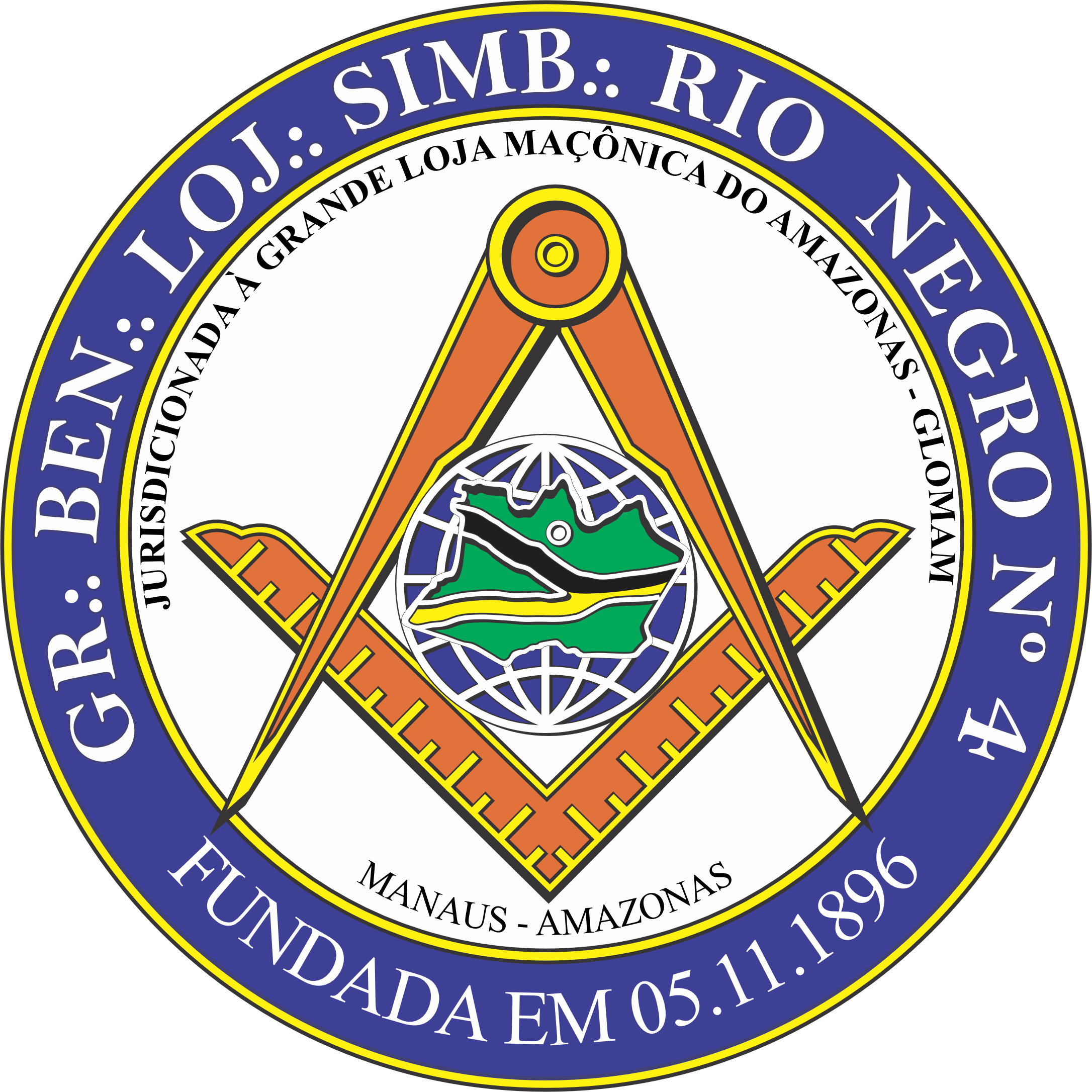 Logo G∴ B∴ L∴ S∴ Rio Negro nº 04